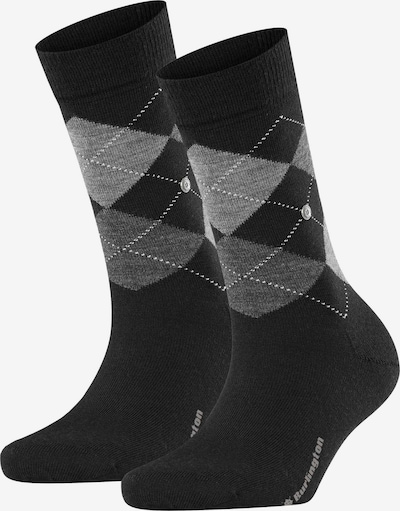 BURLINGTON Socken in grau / dunkelgrau / schwarz / weiß, Produktansicht