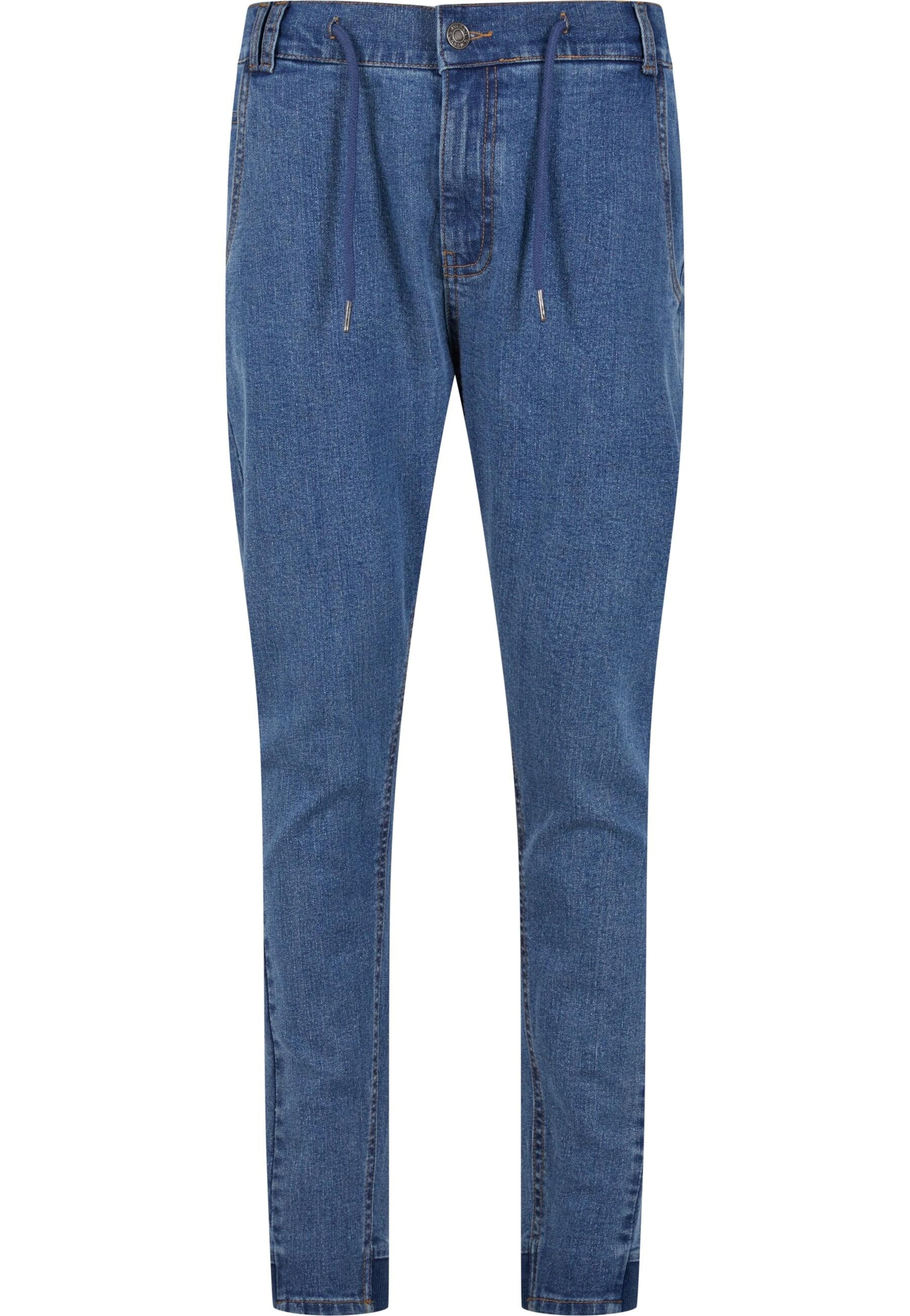 Urban Classics Regular Jeans in Blauw: voorkant