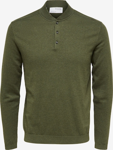 SELECTED HOMME Sweter 'BERG' w kolorze zielony: przód
