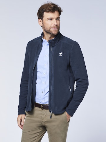 Polo Sylt Fleece Jacket in Blue: front