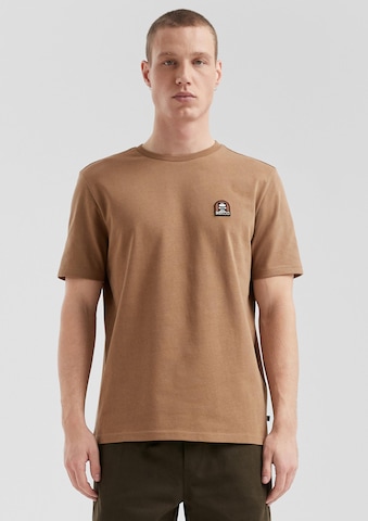 T-Shirt QS en marron : devant