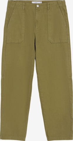 Bershka Loosefit Broek in Groen: voorkant