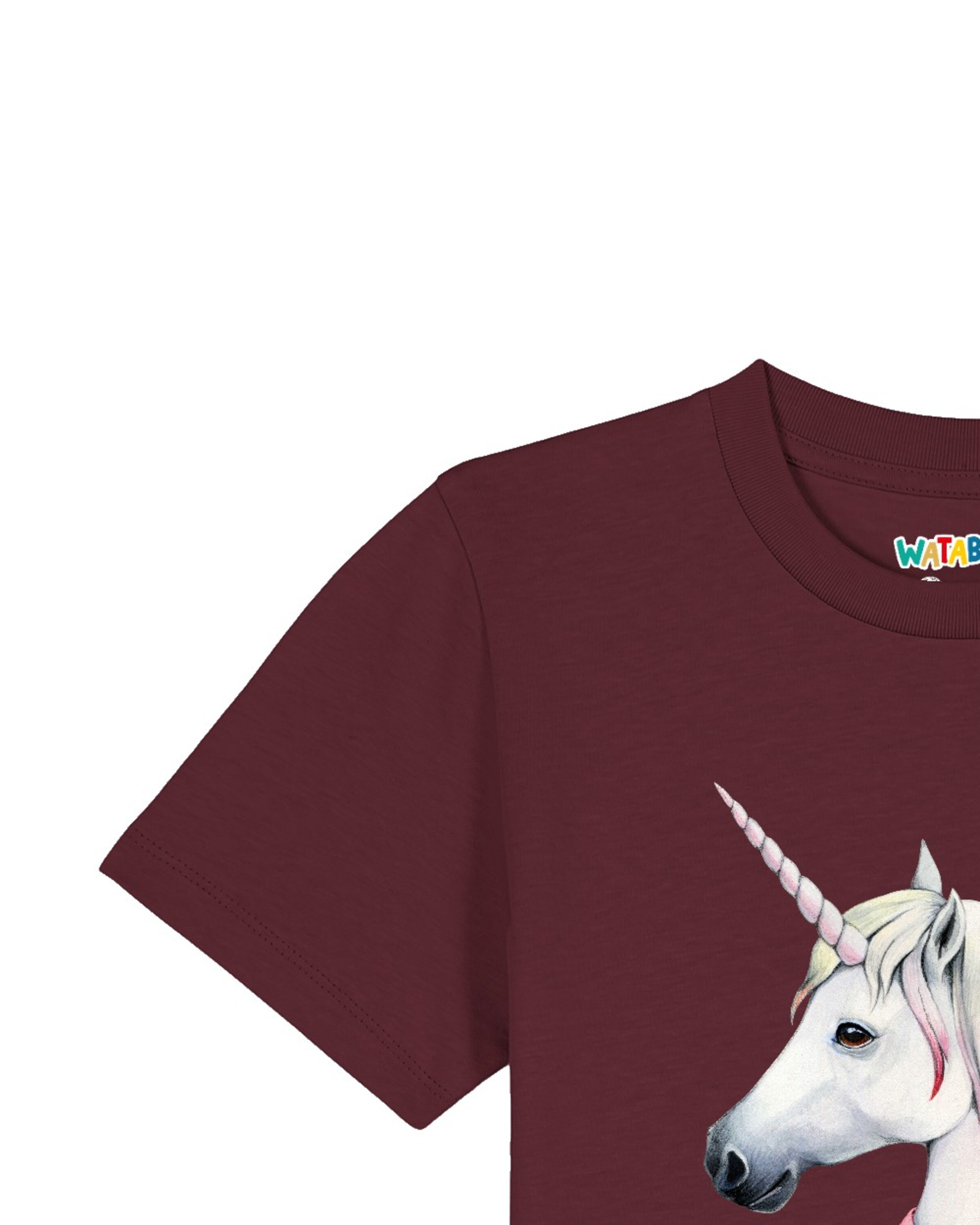Maglietta 'Flash the unicorn' di watabout.kids in rosso
