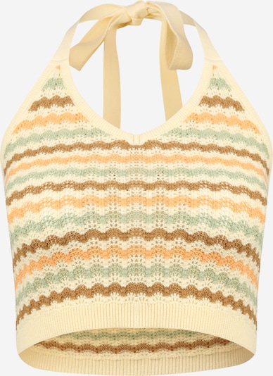 Pieces Petite Kootud topp 'VENICE' beež / pruun / khaki / oranž, Tootevaade