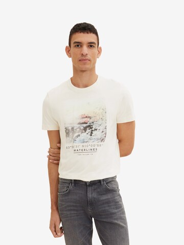 TOM TAILOR T-Shirt in Beige