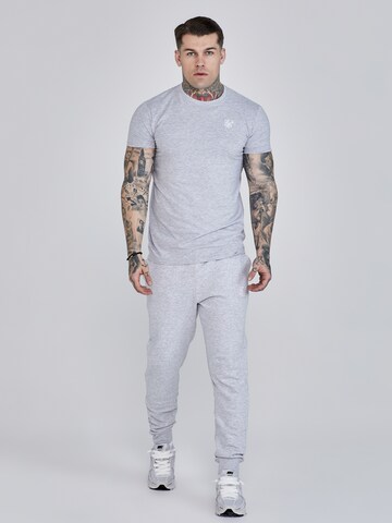 SikSilk Tapered Sports trousers 'Melierte' in Grey