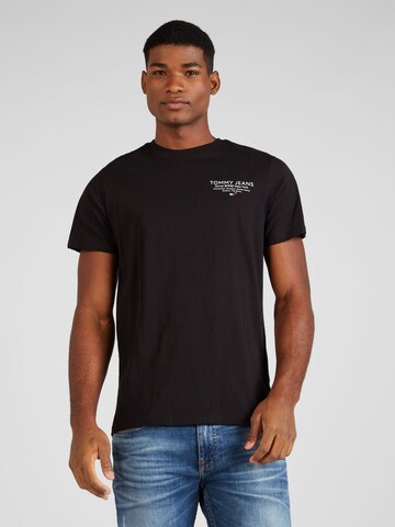 Tommy Jeans Shirt 'ESSENTIALS' in Black: front