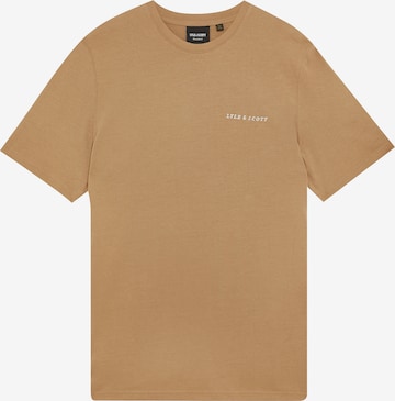 T-Shirt Lyle & Scott en marron : devant