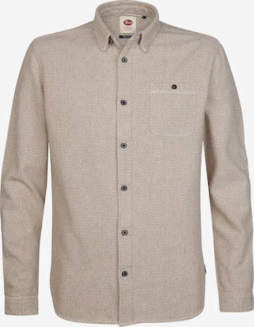 Petrol Industries Regular Fit Hemd in Beige: Vorderseite