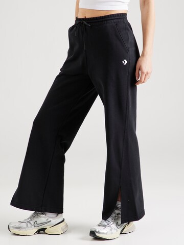 Wide leg Pantaloni 'Chuck' de la CONVERSE pe negru: față