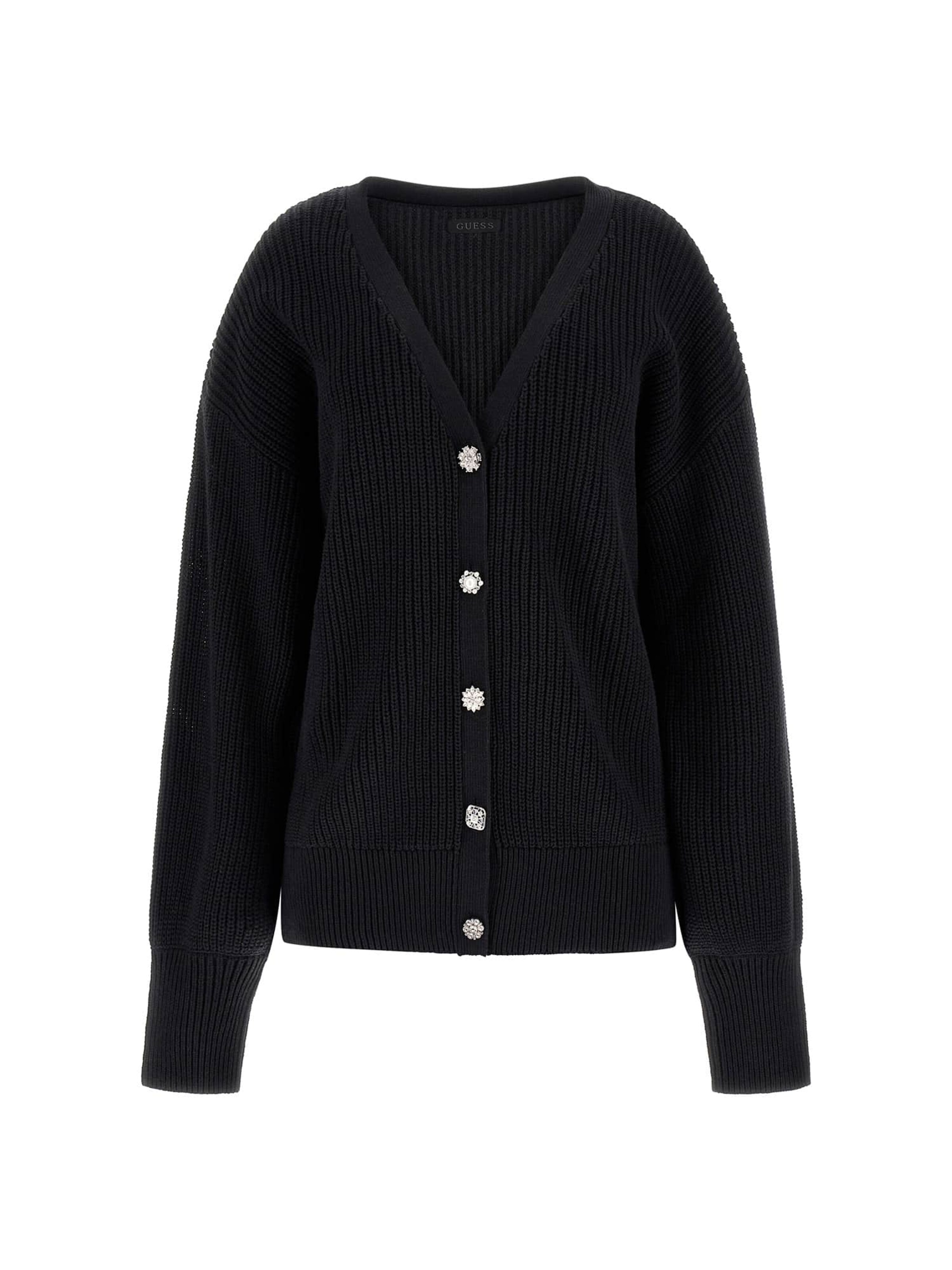 GUESS Strickjacke in Schwarz: Vorderseite