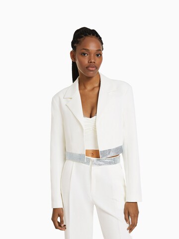 Bershka Blazer in White: front