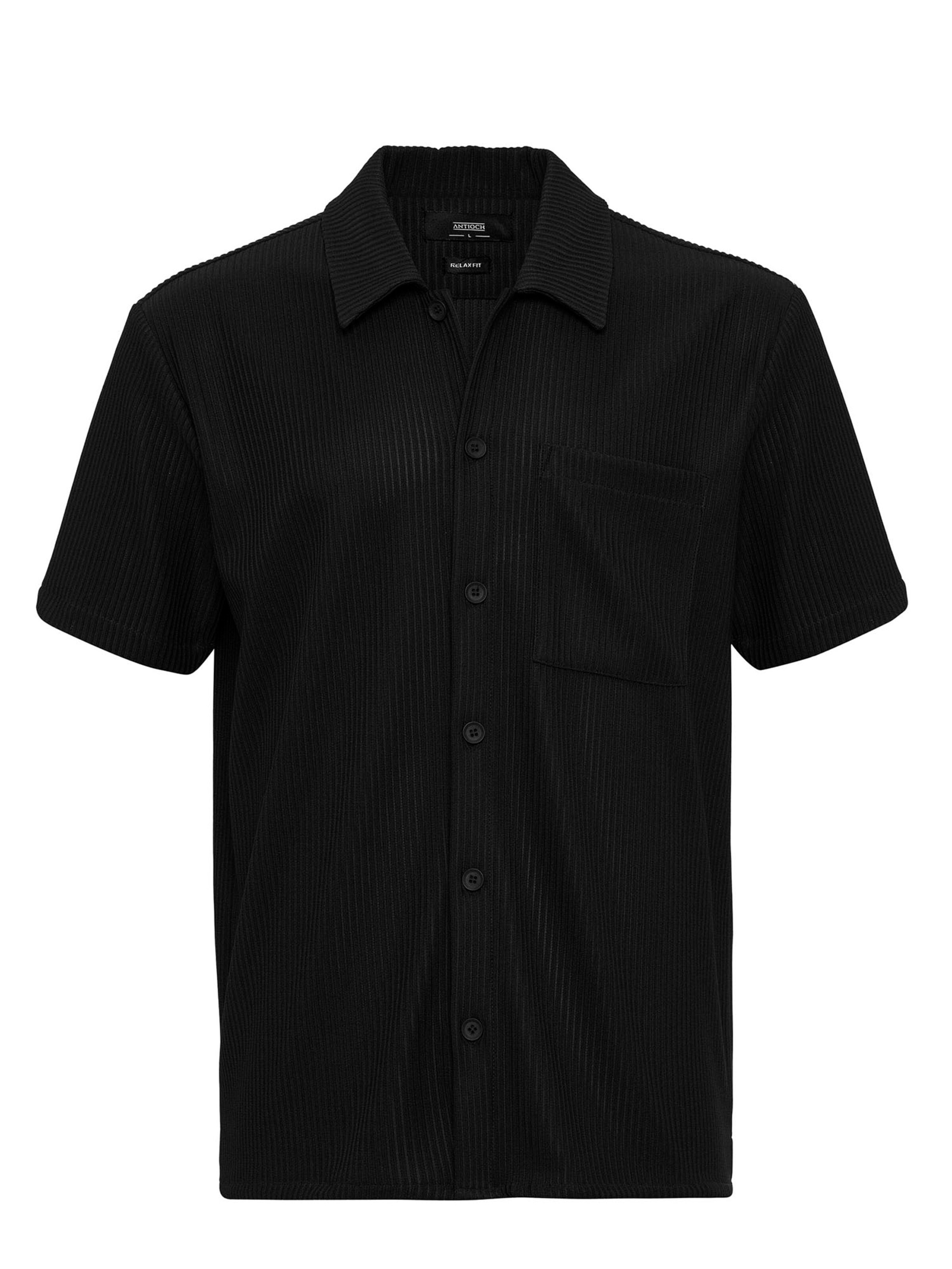 Antioch Regular fit Πουκάμισο σε μαύρο: μπροστά