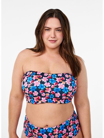Swim by Zizzi Bandeau Bikini top 'Caanne' in Mixed colours: front