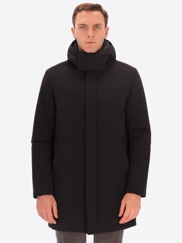 Distretto12 Winterjas 'Stoccolma' in Zwart: voorkant