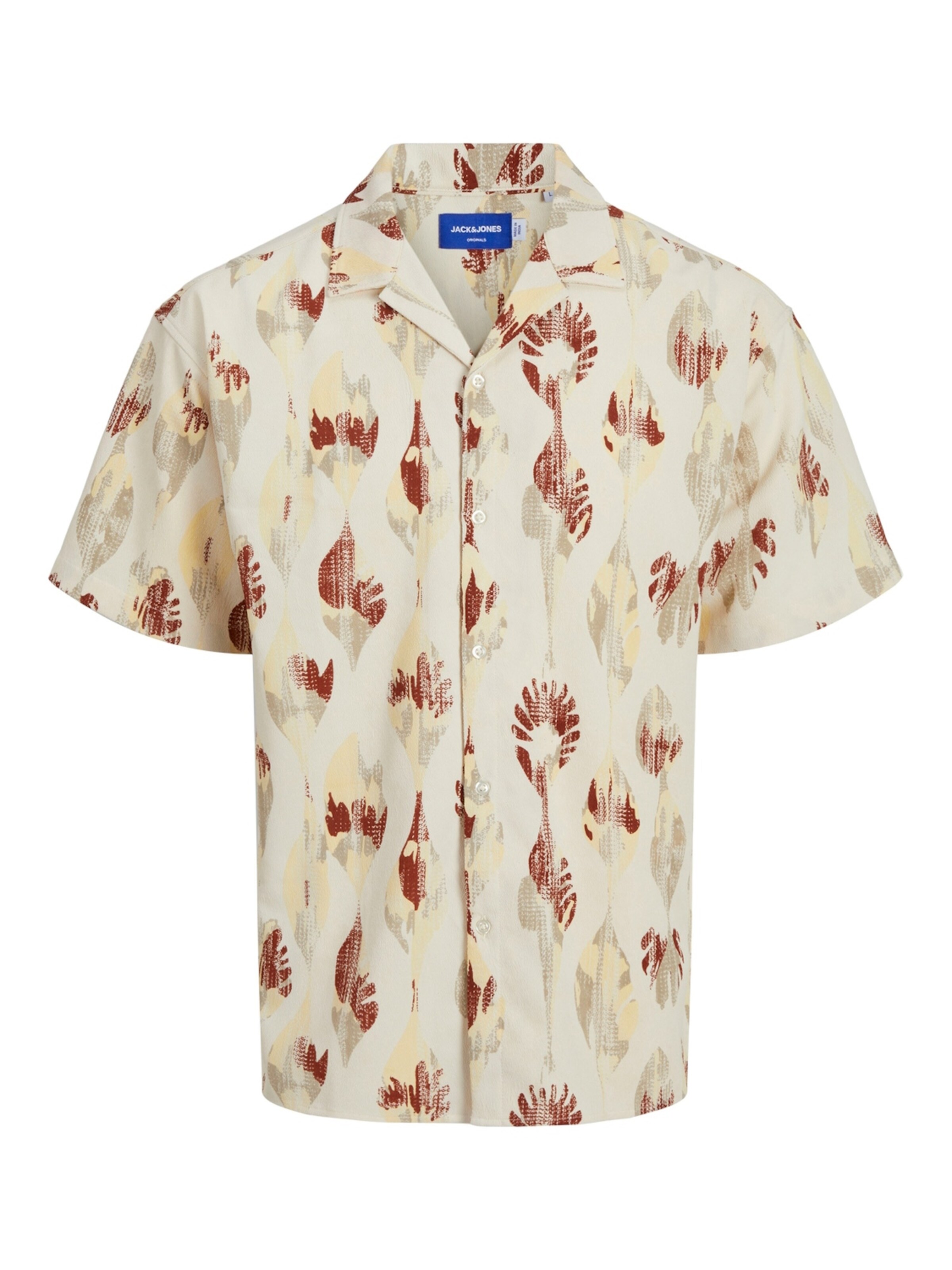 JACK & JONES Классический крой Рубашка 'Jeff' в Белый: спереди