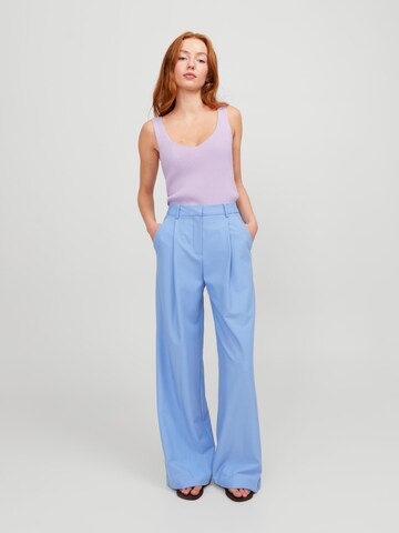 JJXX Wide Leg Bundfaltenhose 'ELLIS' in Blau