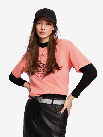 T-shirt ESPRIT en rose : devant