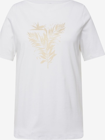 T-shirt Ulla Popken en blanc : devant