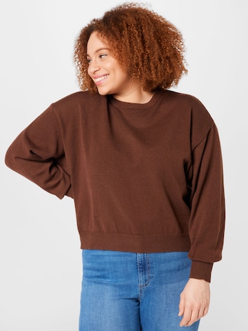 Cotton On Curve Sweater in Brown: front