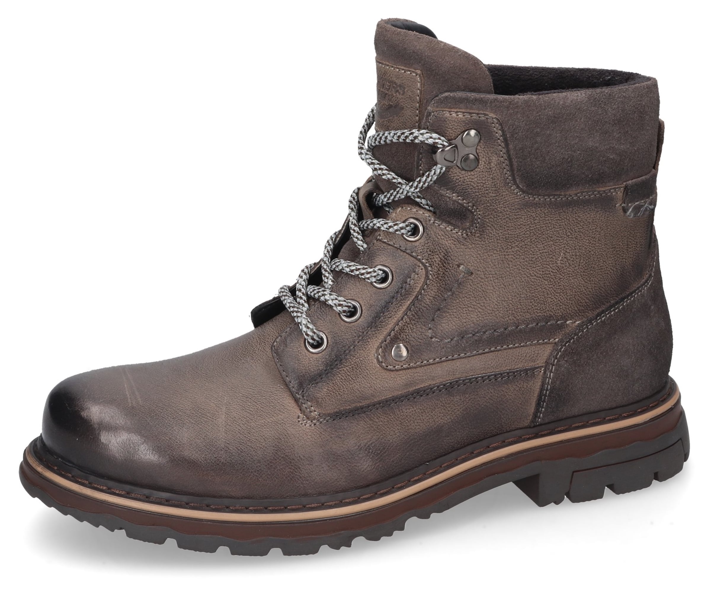 Boots stringati di Dockers by Gerli in grigio: frontale