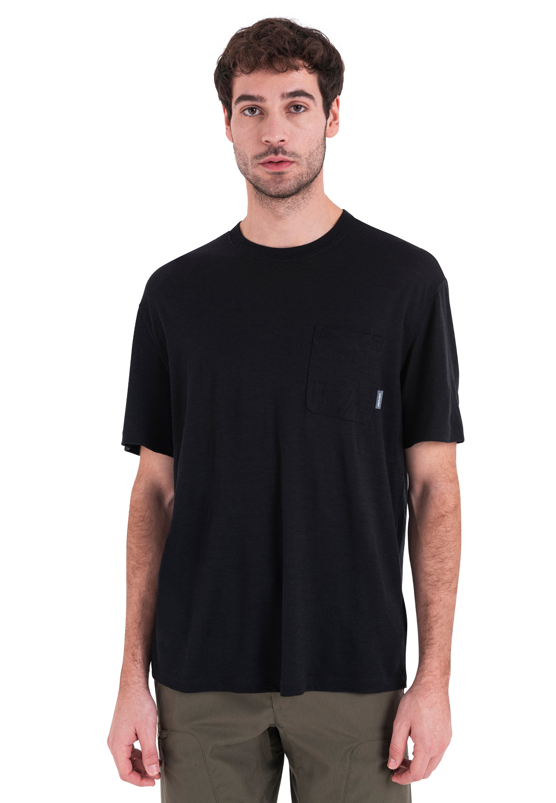 ICEBREAKER Funkcionális felső 'Tech Lite III' - fekete: elől