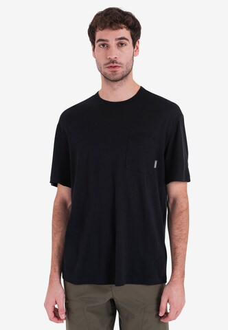 T-Shirt fonctionnel 'Tech Lite III' ICEBREAKER en noir : devant