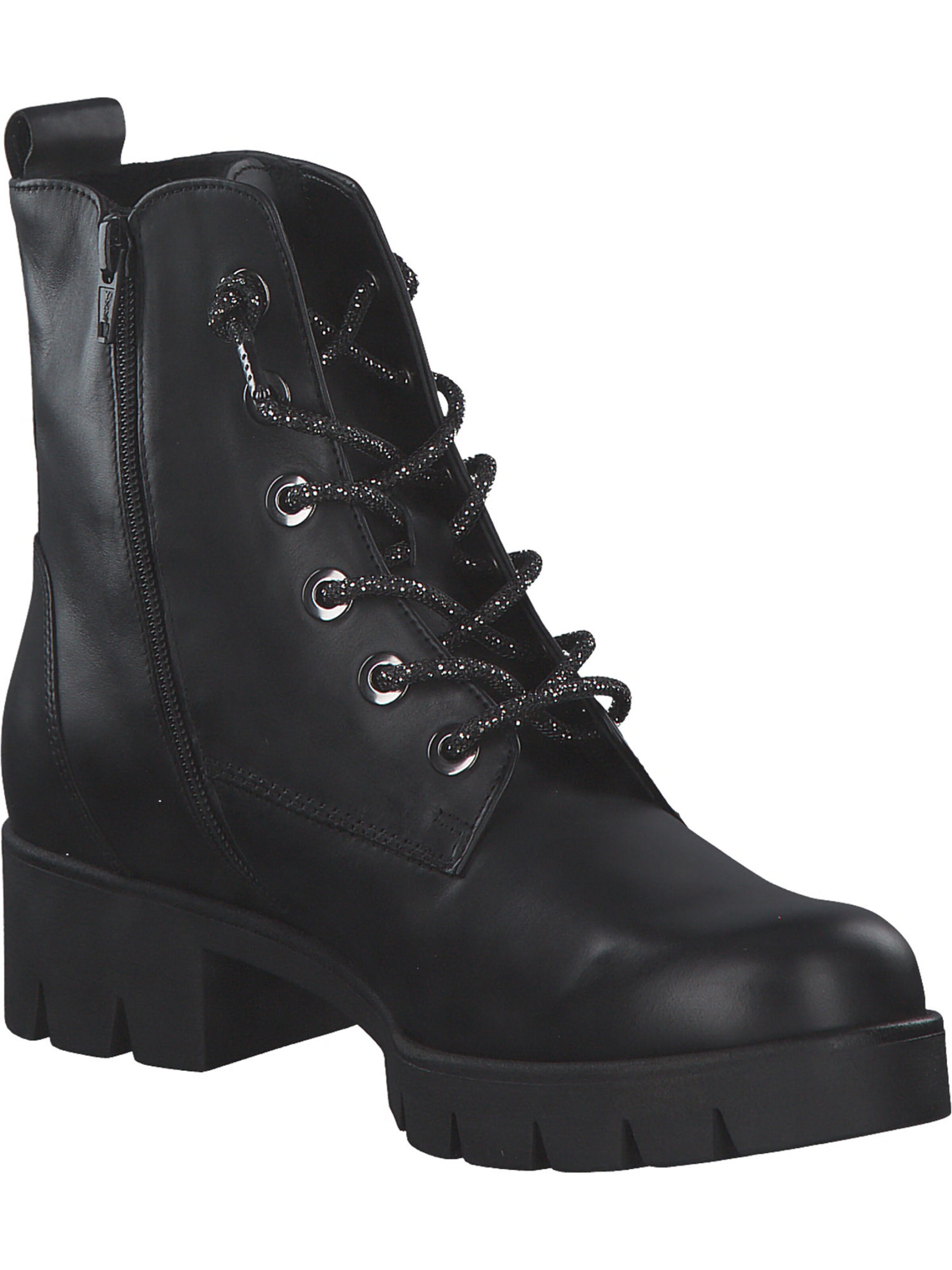 GABOR Lace-up bootie in Black