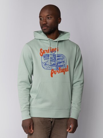 Sweat-shirt 'Sardines Portugal' Watapparel en vert : devant