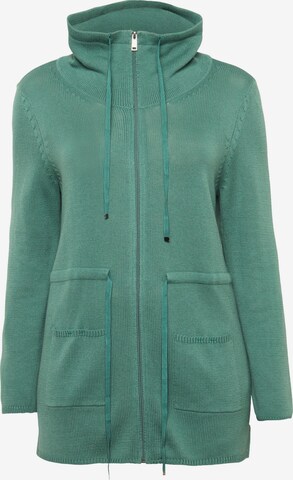 SHEEGO Knit Cardigan in Green: front