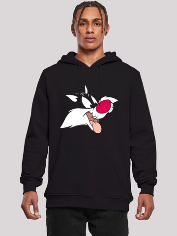 F4NT4STIC Sweatshirt 'Looney Tunes Sylvester' in Zwart: voorkant