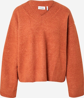 WEEKDAY Sweater 'Ergo' in Brown: front