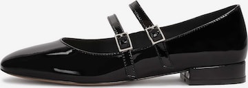 juoda Kazar Balerinos su dirželiais: priekis