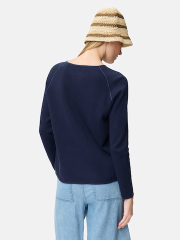 CAMEL ACTIVE Strickpullover mit Rundhalsausschnitt in Blau