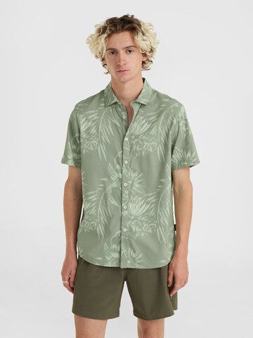 O'NEILL Regular fit Button Up Shirt 'Mix & Match Floral' in Green: front