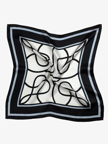 MayTree Scarf 'Seidentuch verschlungene Linien' in Black: front