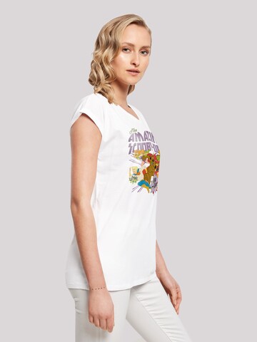 F4NT4STIC Shirt 'Scoopy Doo The Amazing Scooby -BLK' in White