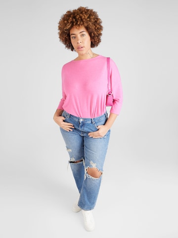 rozā ONLY Carmakoma T-Krekls 'LAMOUR'