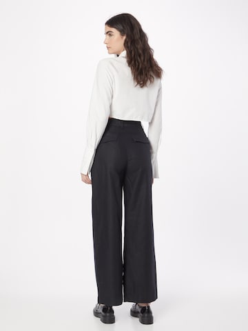 GAP Wide leg Bandplooibroek in Zwart