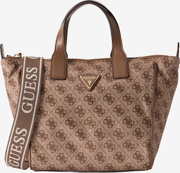 Borsa a mano 'ADRIAN' di GUESS in marrone: frontale