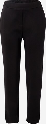 COMMA Tapered Chino Pants in Black: front
