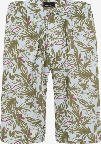 Hanro Pajama Pants 'Night & Day' in Green: front