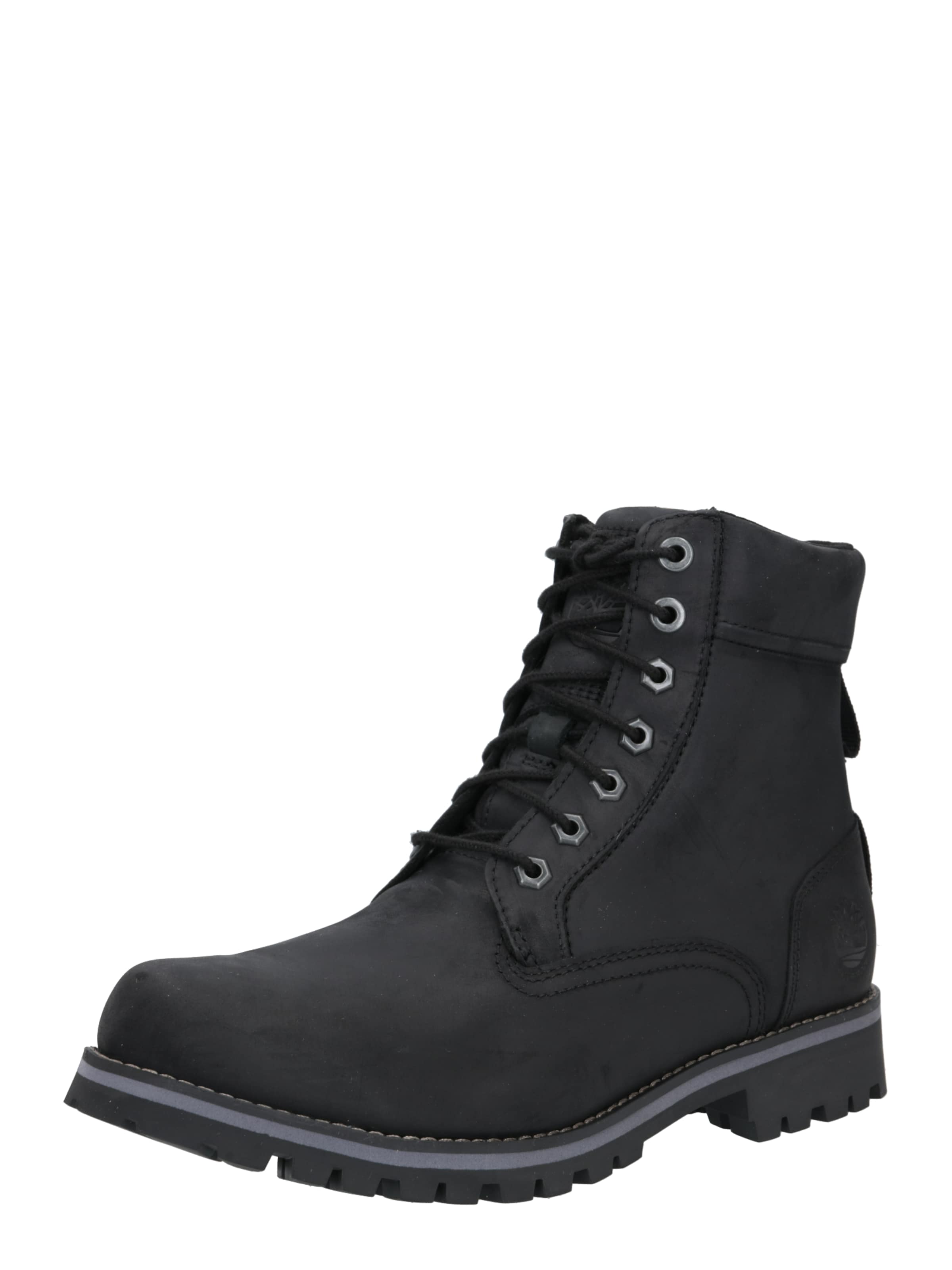 TIMBERLAND Lace-Up Boots 'Rugged WP' in Black: front
