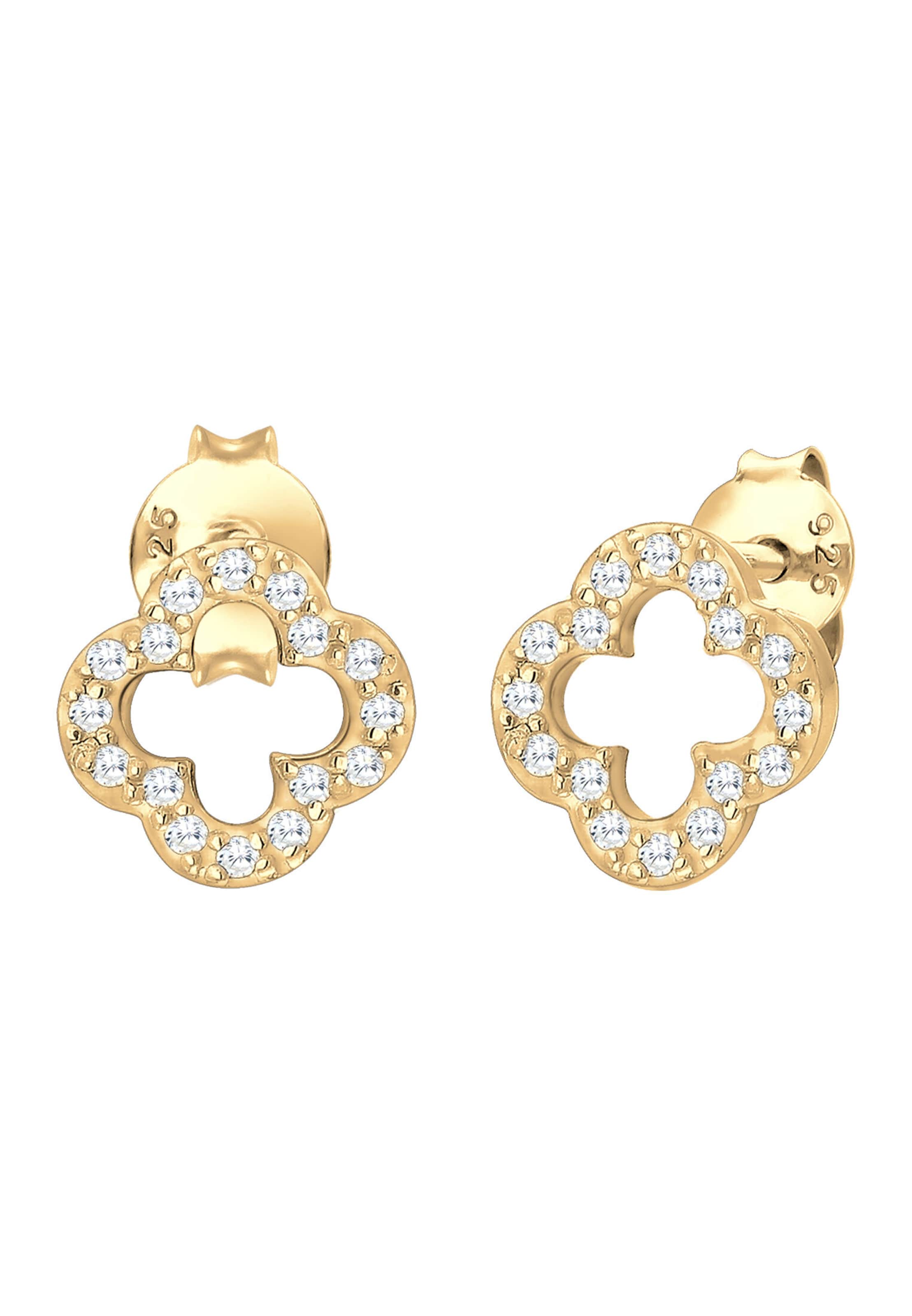 ELLI Earrings 'Kleeblatt' in Gold: front
