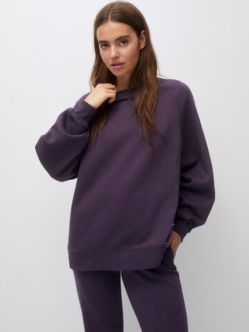 Sweat-shirt Pull&Bear en violet : devant