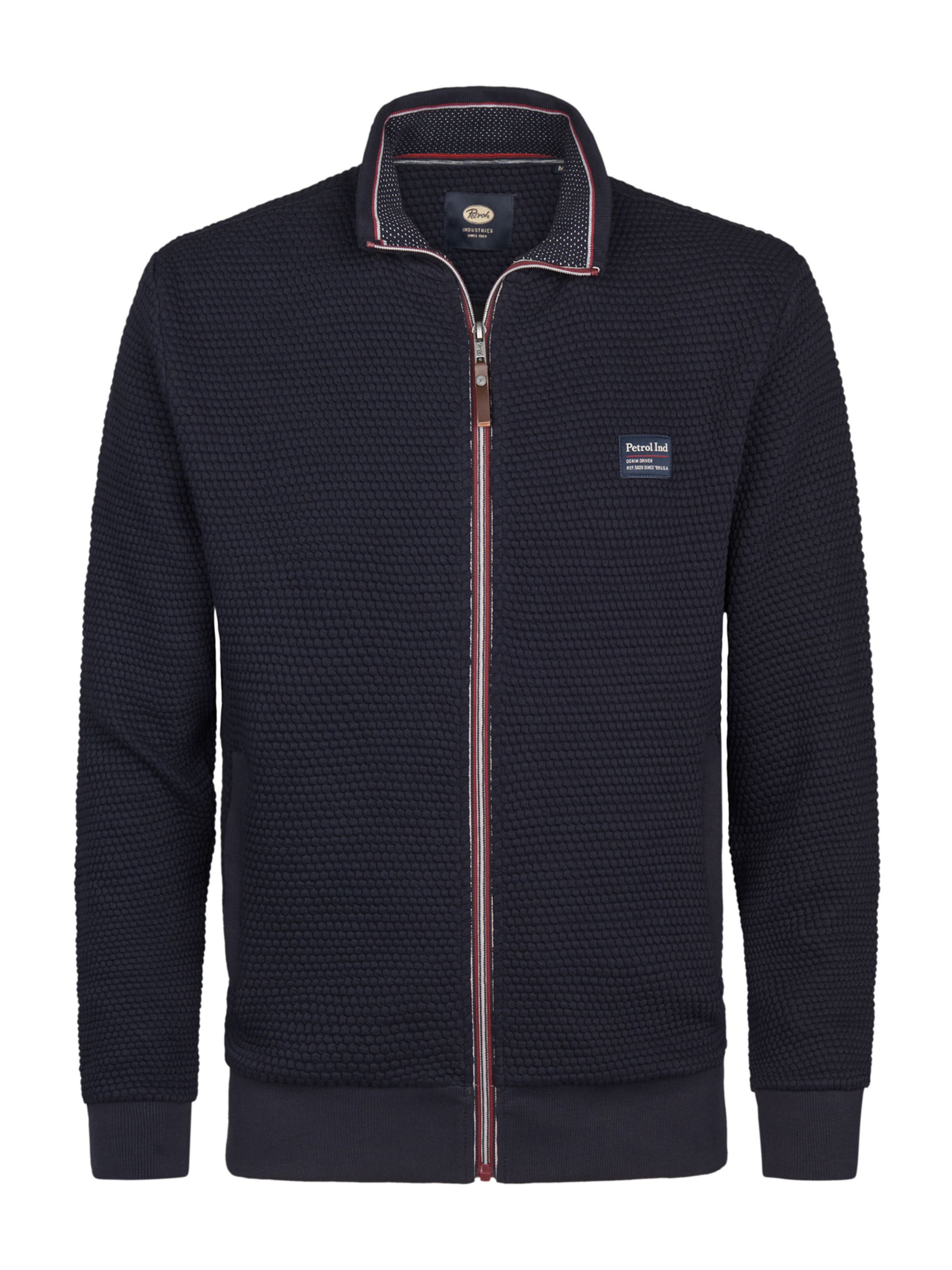 Veste de survêtement Petrol Industries en bleu : devant