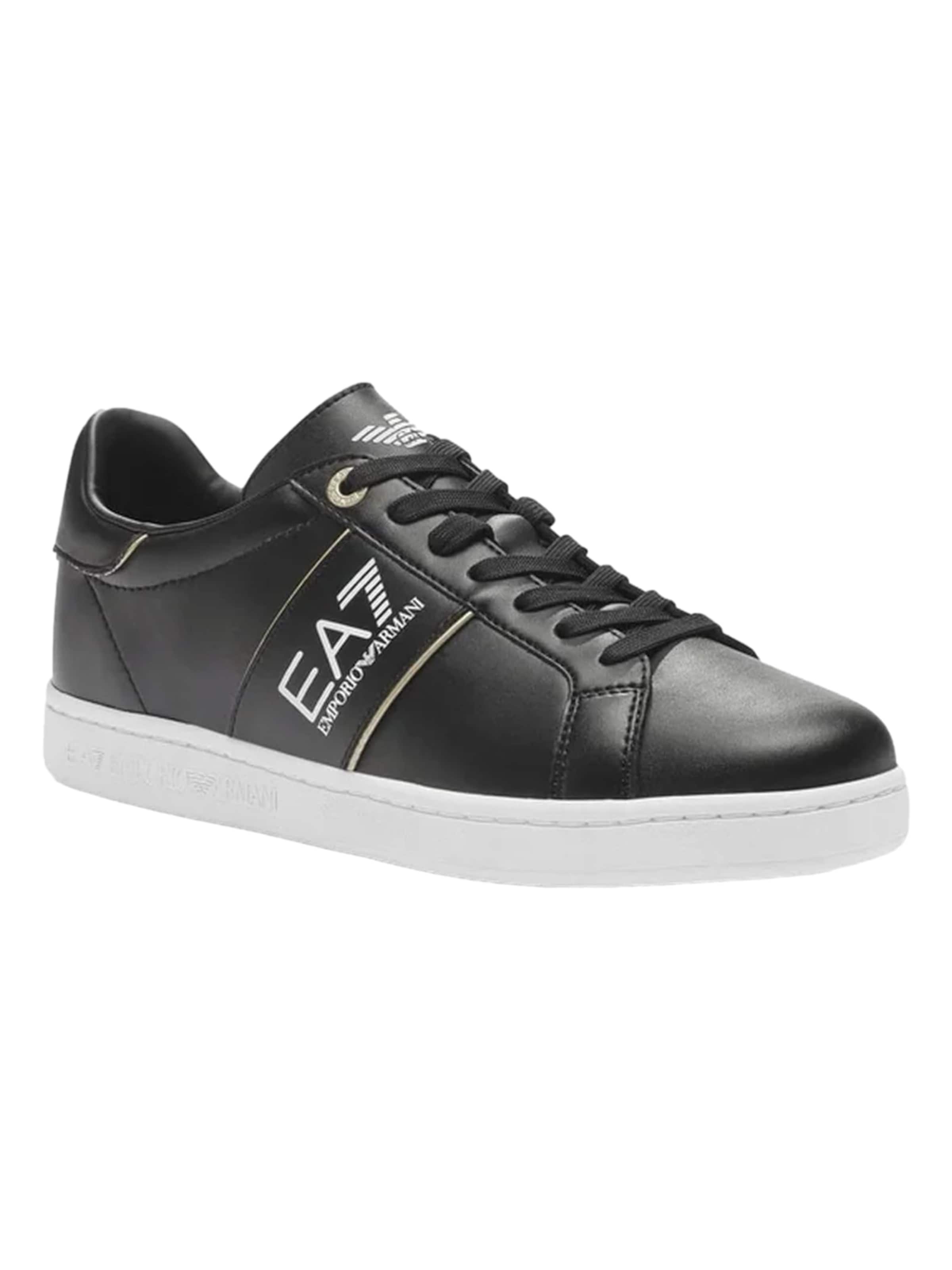 Baskets basses EA7 Emporio Armani en noir : devant