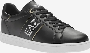 Baskets basses EA7 Emporio Armani en noir : devant