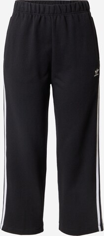 ADIDAS ORIGINALS Regular Trousers 'Open Hem' in Black: front