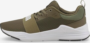 PUMA Athletic Shoes 'Wired Run' in Green: front